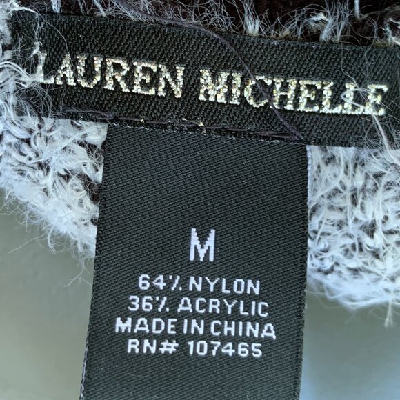 Lauren Michelle Long Sleeve Eyelash Round Neckline Sweater Sz M - Picture 11 of 11